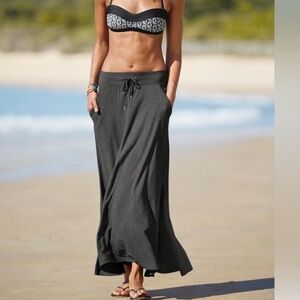 Athleta Casual Black A-Line Maxi Skirt in Size S